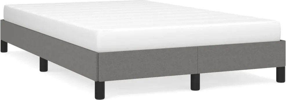 vidaXL Cadru de pat fără saltea gri închis 120x190 cm țesătură