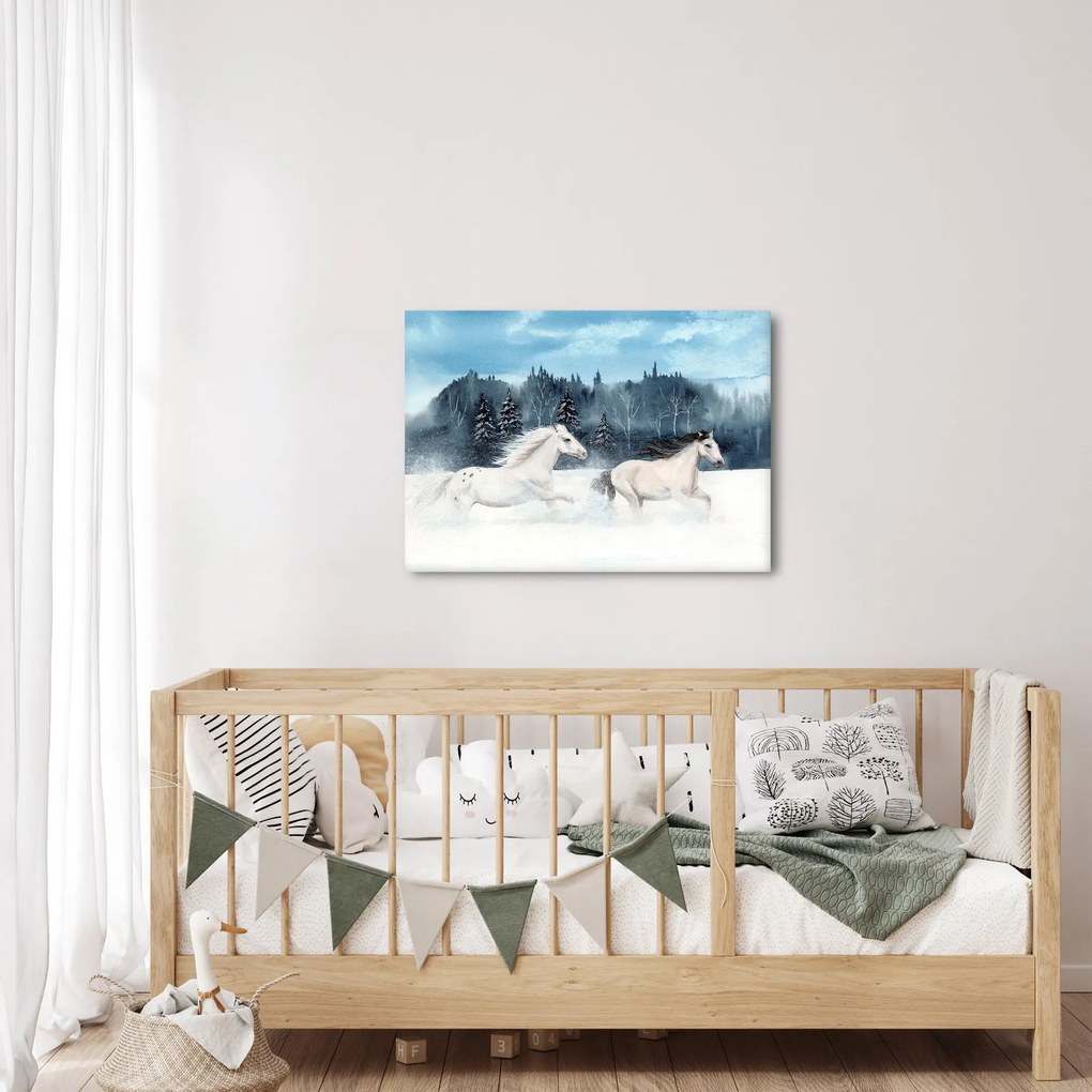 Tablou cu caii pictați (70x50 cm)