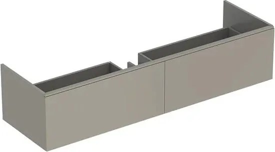 Dulap baza pentru lavoar suspendat Geberit Xeno2 greige 2 sertare 160 cm