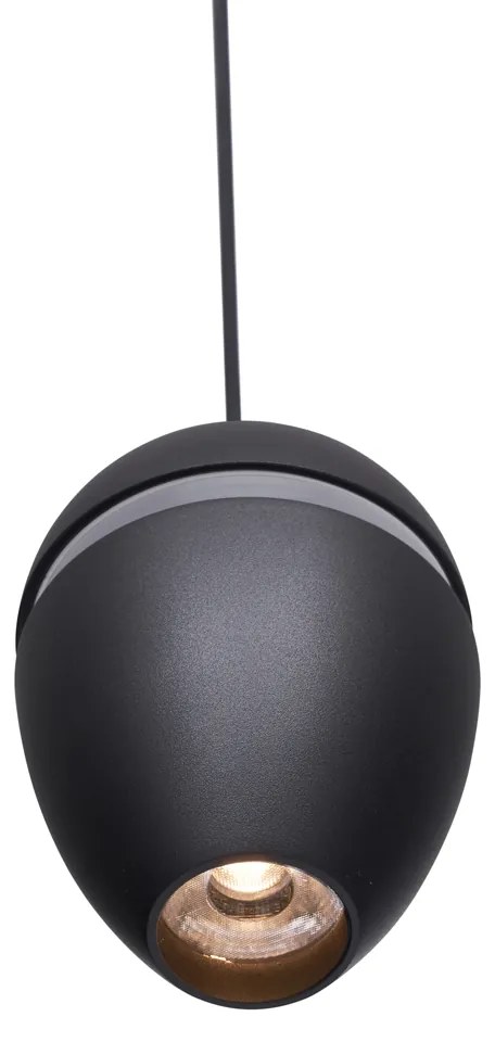 Sistem de iluminat pe șine cu 10 lumini negre monofazat - Magnetic Eggy Puk