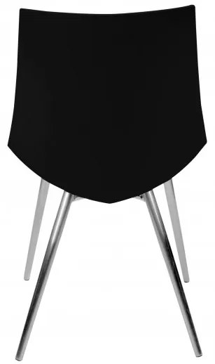 Set 4 scaune Dakota negru/crom