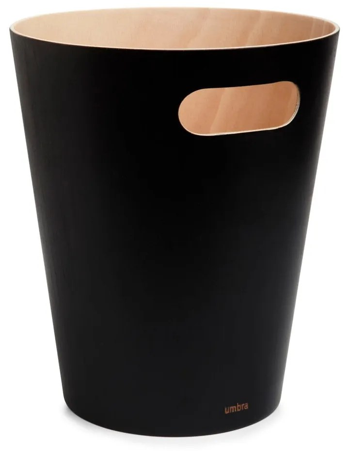 Coș de gunoi Umbra Woodrow, 7,5 l, negru