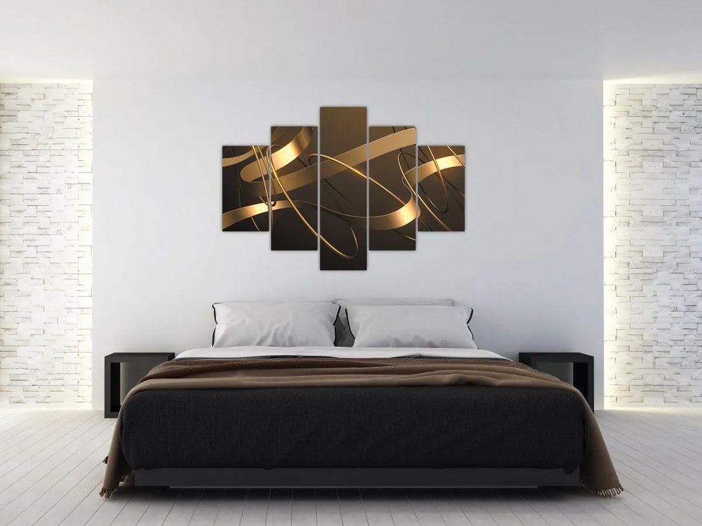 Tablou - Panglici de bronz (150x105 cm)