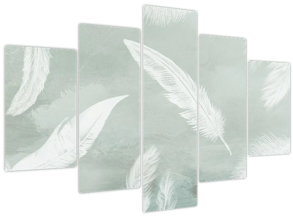 Tablou - Pene albe (150x105 cm)