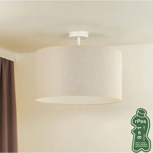 Lustră aplicată ROLLER ECO Duolla RECYCLING 1xE27/15W/230V d. 45 cm crem