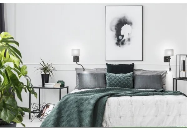 Corp de iluminat LED flexibil POLO 1xE27/40W+LED/2W 230V negru