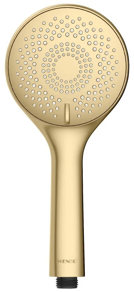 Cap de duș economic auriu mat din plastic ø 11 cm Watersaving System – Wenko