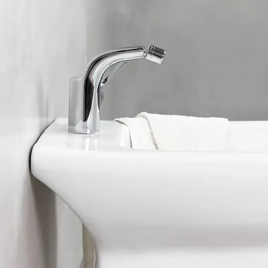 Baterie bideu cu ventil inclus Cersanit Luvio, crom lucios