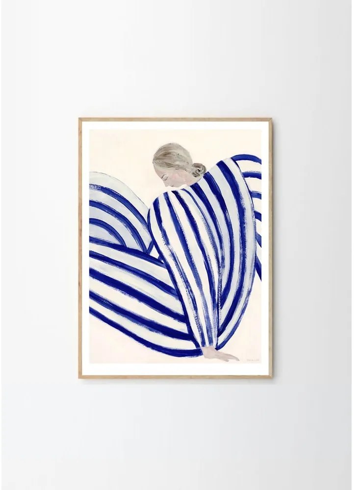 Poster 30x40 cm Blue Stripe at Concorde – Sofia Lind – The Poster Club