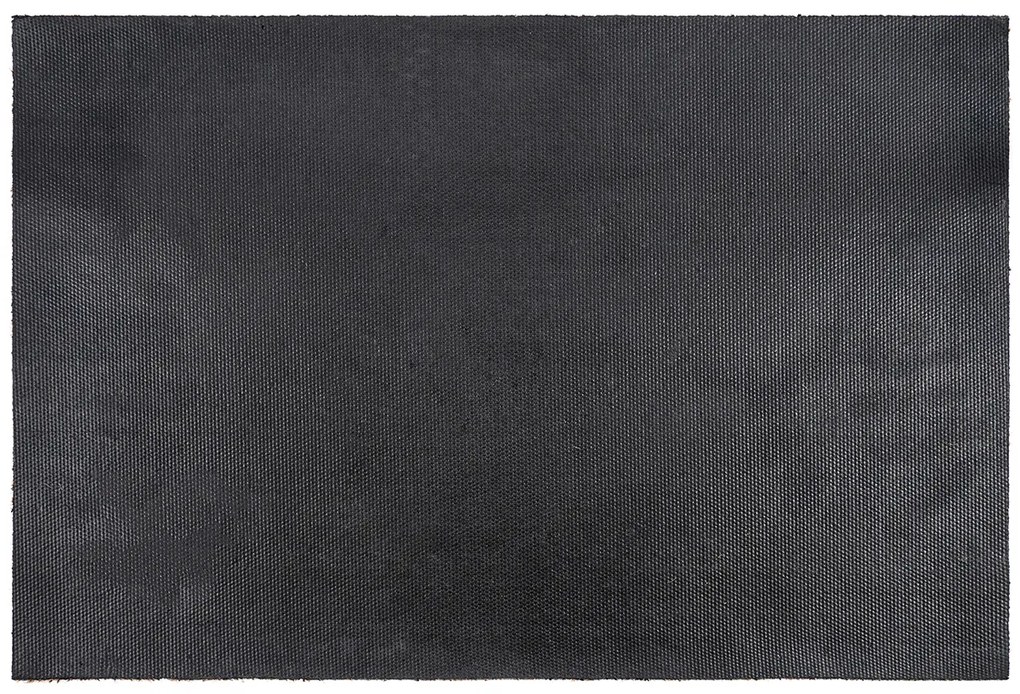 Covoraș cocos Flori, negru, 43 x 73 cm