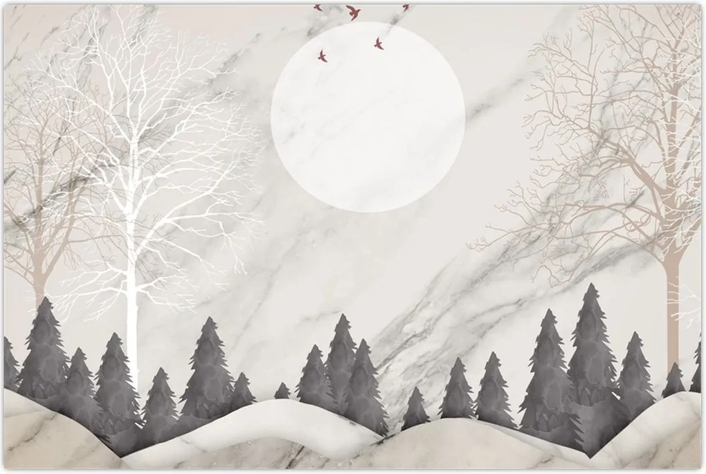 Tablou - Peisaj de iarnă (90x60 cm)