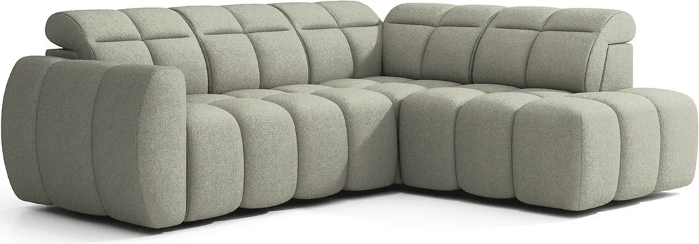 Colțar lemn masiv Extensibil Falcon 258x208cm Ladă Depozitare Personalizabil Electric - Royal 18, Stânga