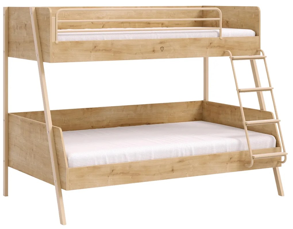 Pat etajat pentru camera copii, Colectia Mocha (90x 200-120x200 cm)