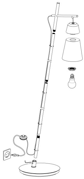 Lampă de podea Eglo CANTERRAS 99547, 1x E27, 40W, 230V