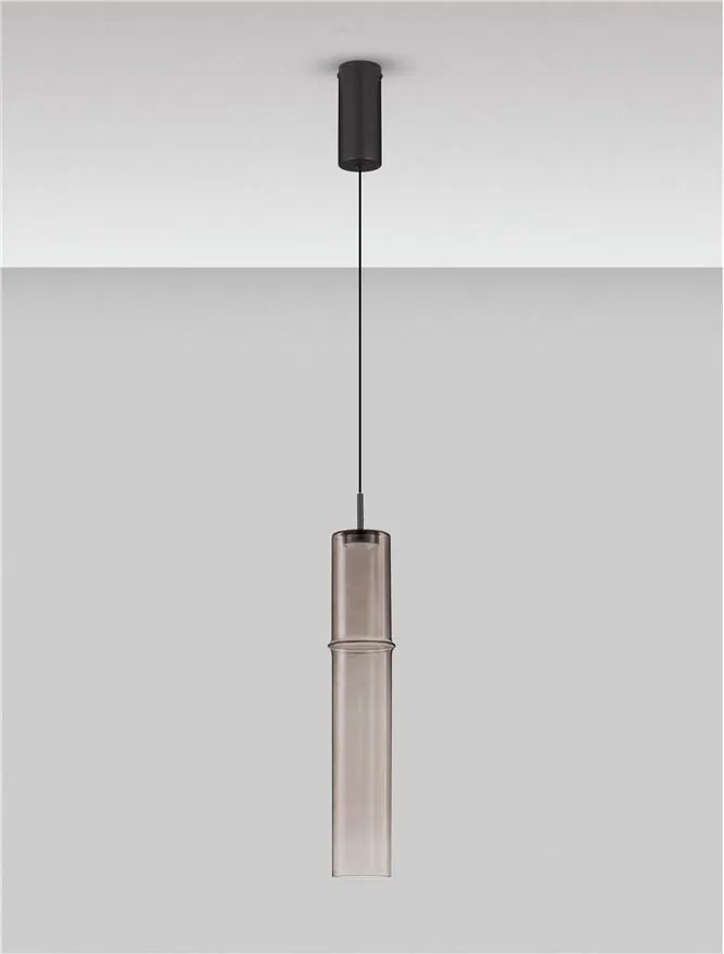 Pendul LED modern, Metal, Sticla, Moca, SANO