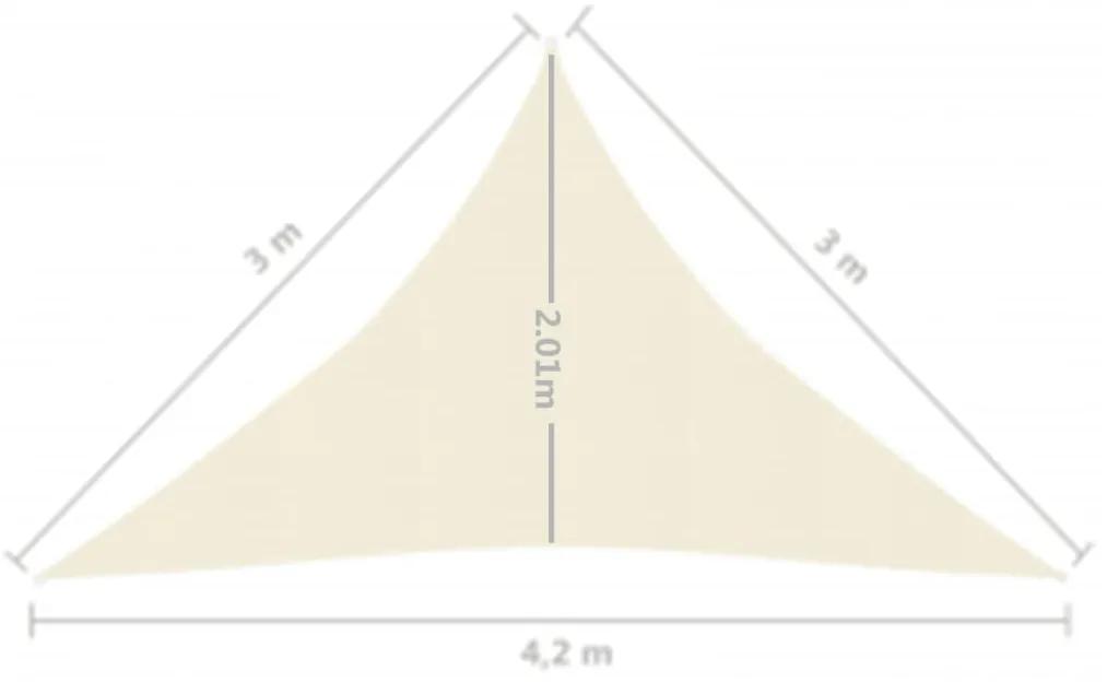Panza parasolar, crem, 3x3x4,2 m, HDPE, 160 g m   Crem, 3 x 3 x 4.2 m