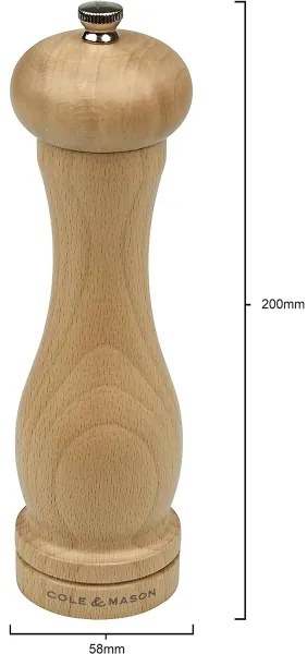 Râșniță pentru sare CAPSTAN BEECH fag 20 cm Cole&Mason