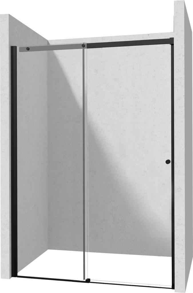 Deante Kerria Plus uși de duș 170 cm culisantă negru mat/sticlă transparentă KTSPN17P