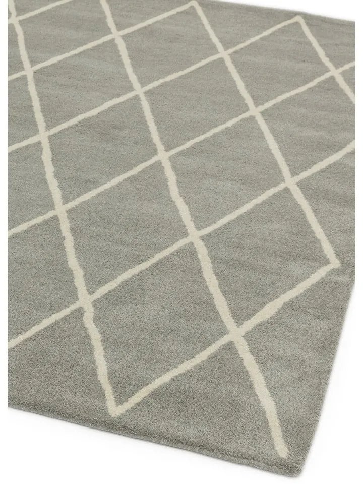 Covor gri handmade din lână 80x150 cm Albany – Asiatic Carpets