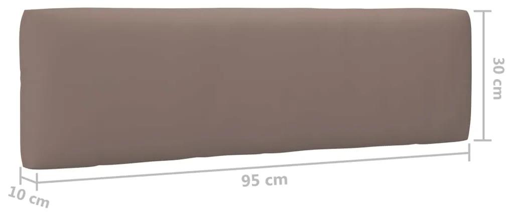 Canapea coltar de gradina din paleti, lemn de pin alb tratat Gri taupe, Canapea coltar, Alb, 1
