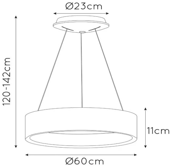 Lucide 46400/42/30 - Lustră LED pe cablu TALOWE LED/39W/230V