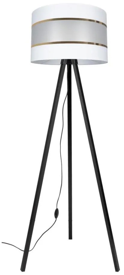 Lampadar CORAL 1xE27/60W/230V wenge/alb/auriu