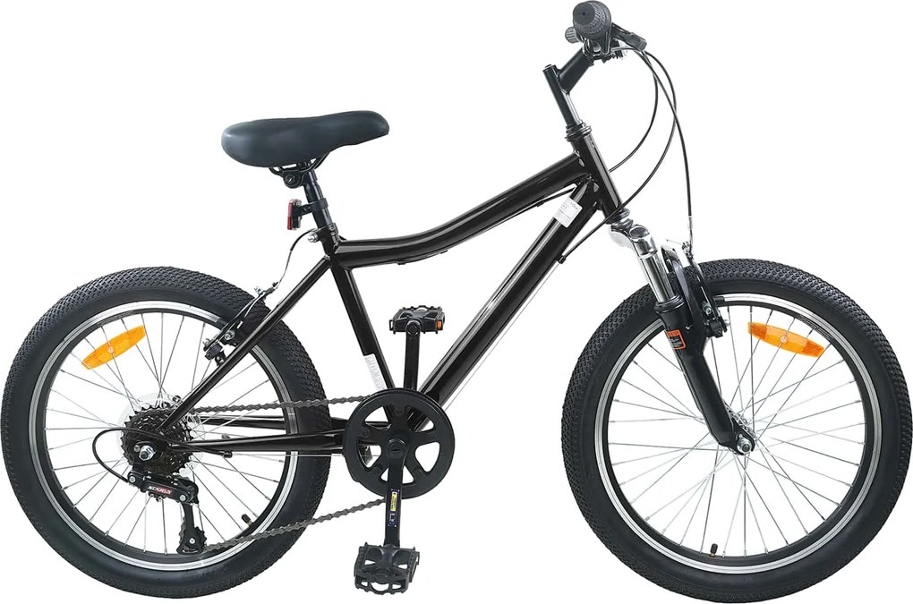 vidaXL Bicicletă pentru Copii 20 Inci 6-Speed pentru 6-11 ani Negru