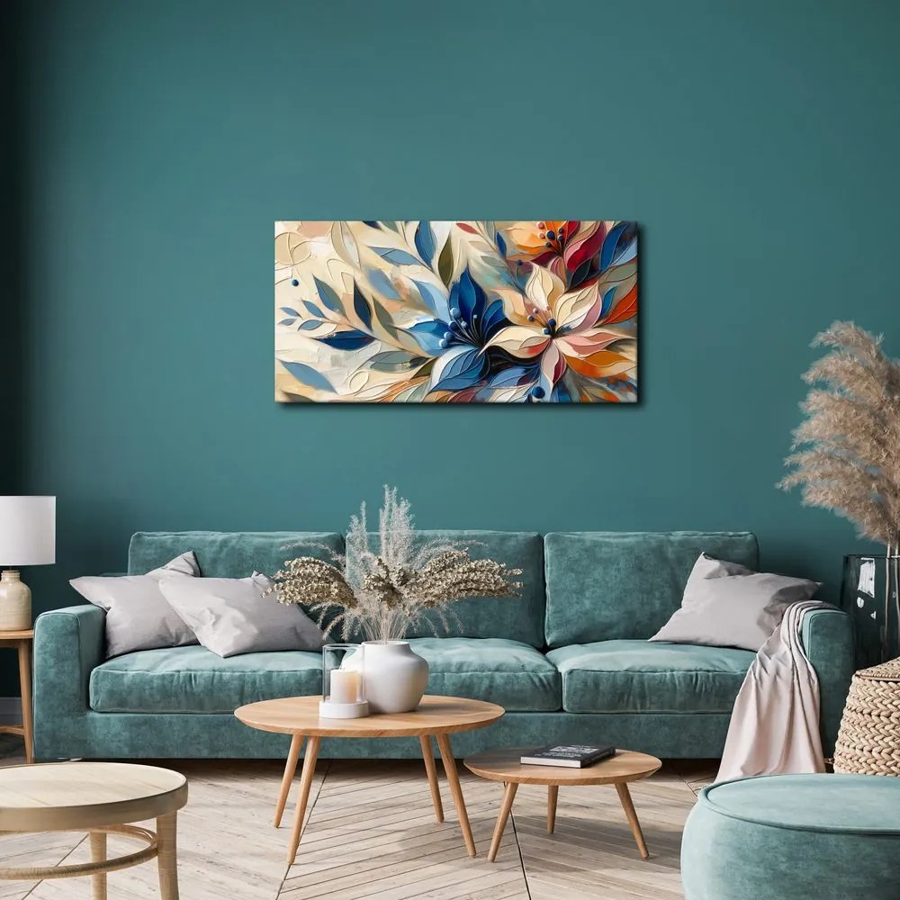 Tablou compoziție florală abstractă