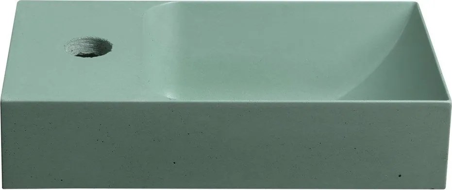 Chiuvetă mică pentru WC verde-mentă din beton 31x17 cm Piccolino – Sapho