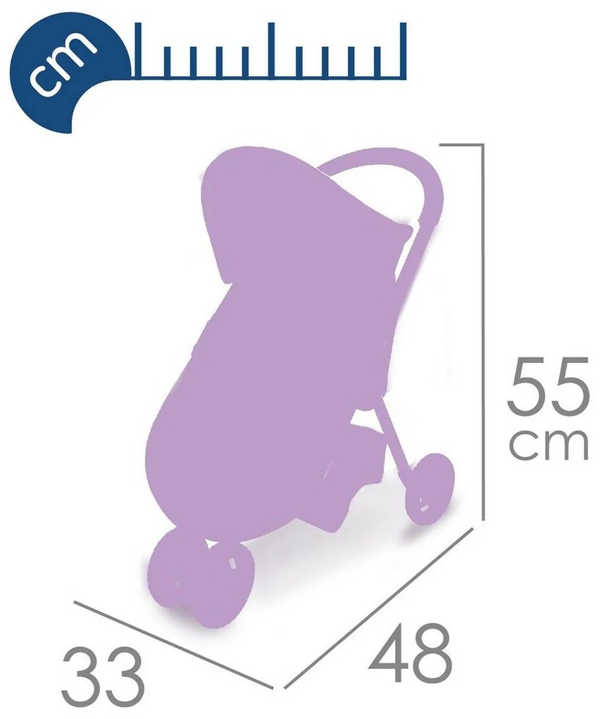 Cărucior sport pentru păpuși Rappa DeCuevas 90276 Magic Bubble 2024 - 55 cm