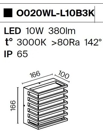 Aplica de perete LED iluminat exterior IP65 Street