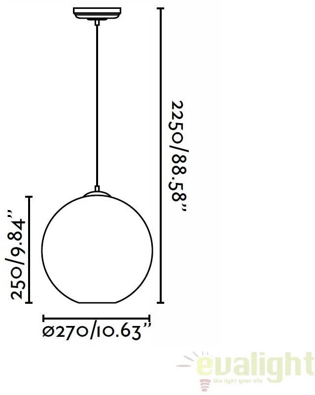 Pendul design minimalist CLARA Transparent 64128