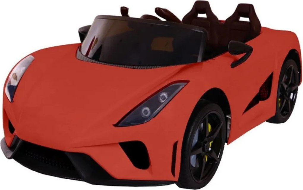 Masinuta Electrica cu acumulator pentru copii NOVOKIDS™ Famous Racer , Cu telecomanda, Melodii si lumini, 3-8 ani , Usi cu deschidere Butterfly ,