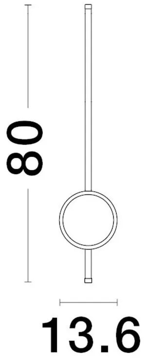 Aplica LED design modern minimalist CLOCK neagra