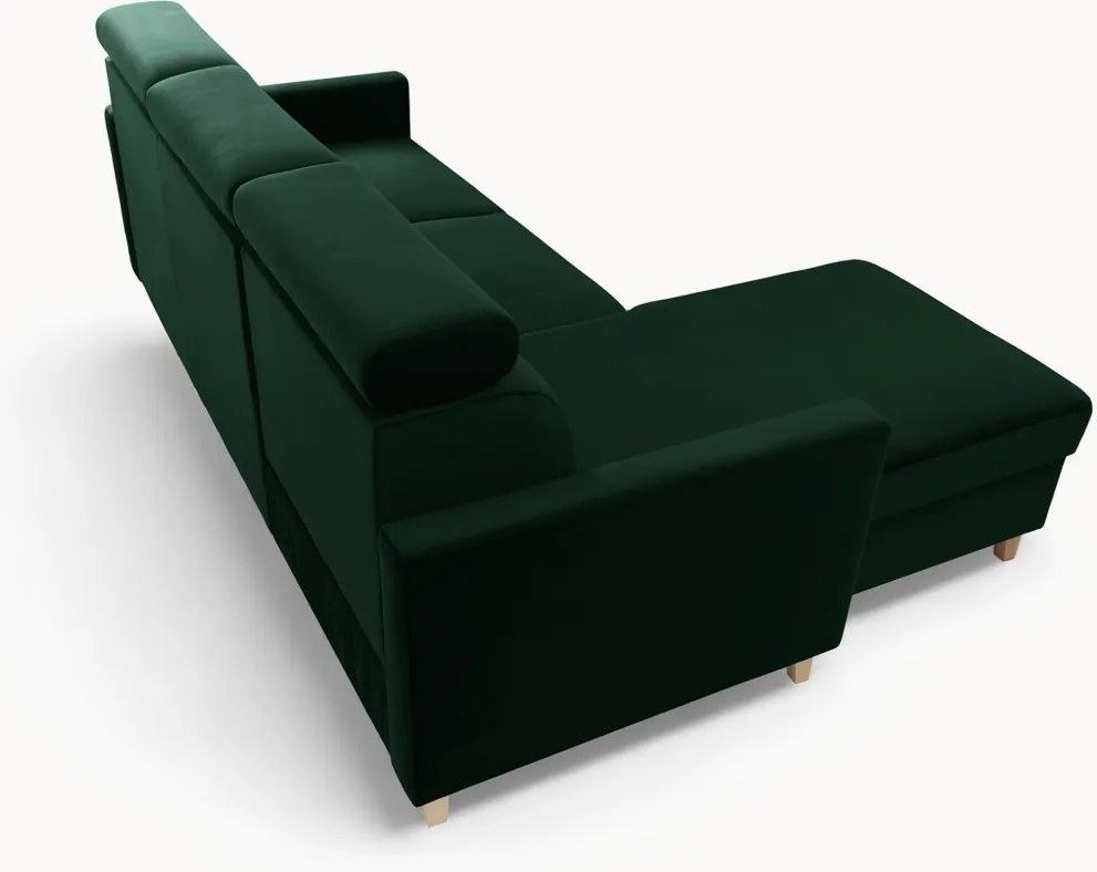 Colțar extensibil Vario universal dreapta/stânga - catifea verde Bluvel 78