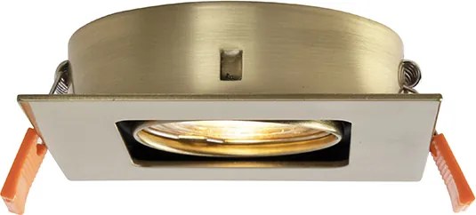 Spot încastrat inteligent alamă pătrat incl. WiFi GU10 - Artemis