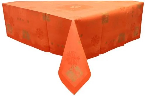 Fata de masa decorativa din hartie portocalie 84x84 cm