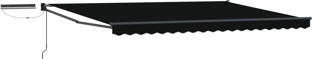 vidaXL Cort electric retractabil Negru 4 × 3 m