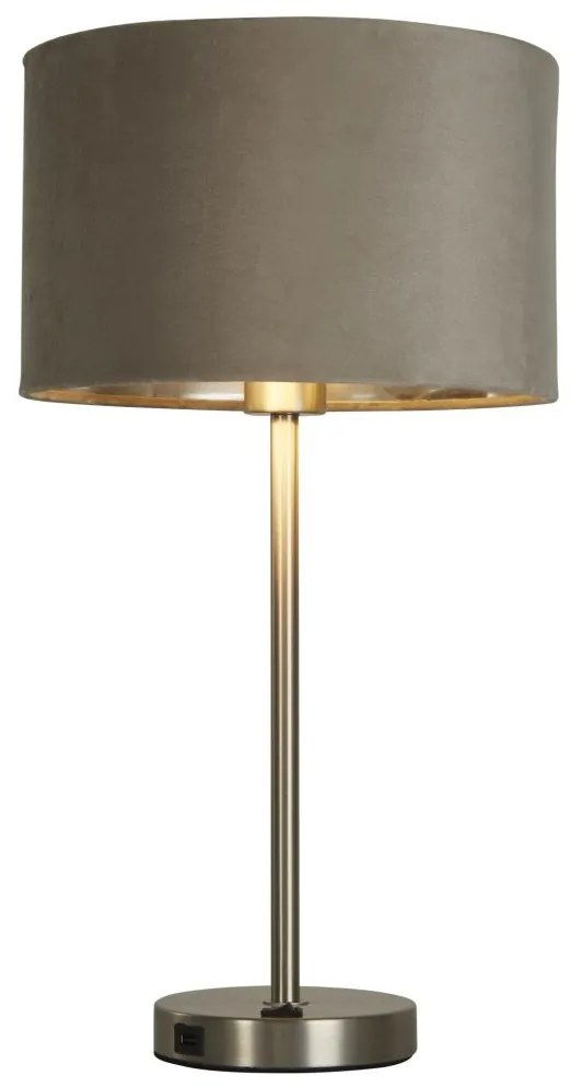 Veioza/Lampa de masa design modern Finn, nickel, taupe