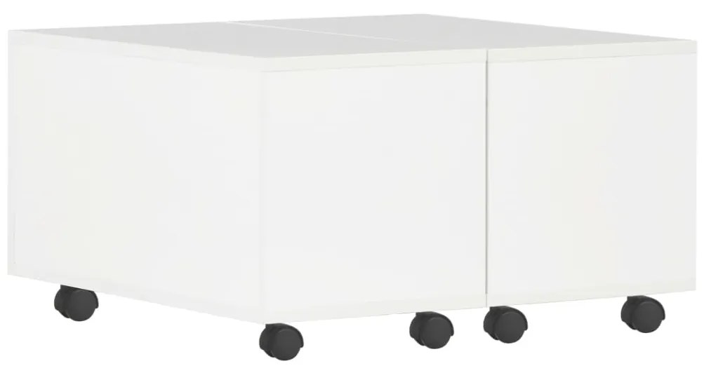 283721 vidaXL Măsuță de cafea, alb extralucios, 60 x 60 x 35 cm, PAL