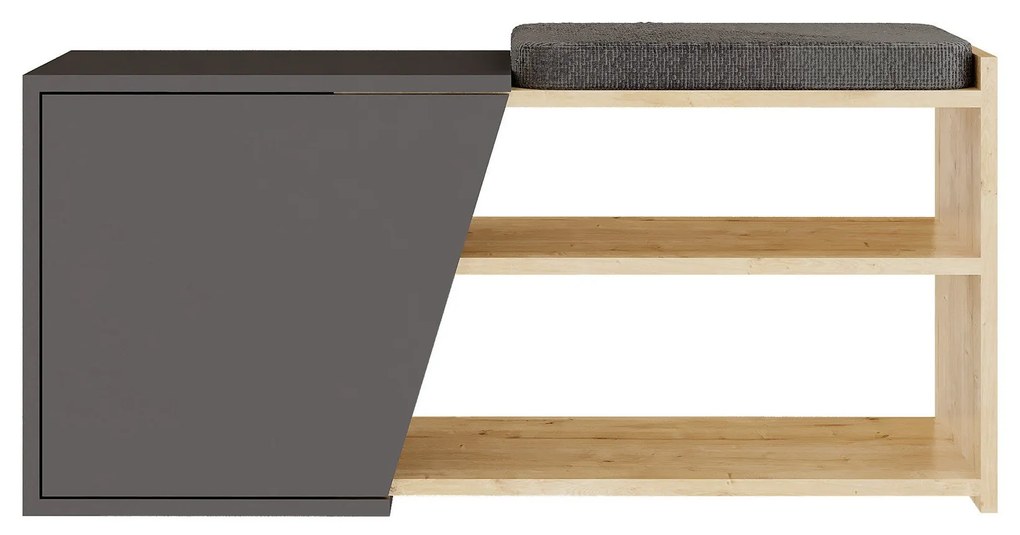 Comodă pentru pantofi Fiona - Oak, Anthracite