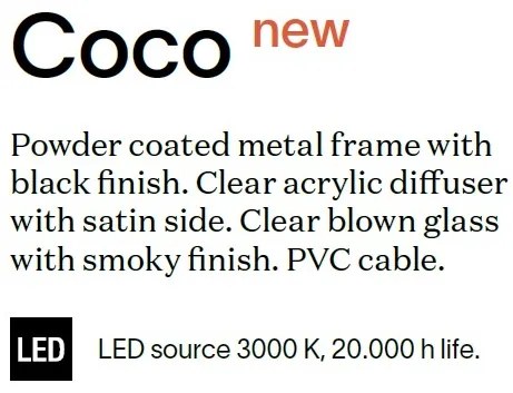 Lustra LED, Pendul din sticla COCO-1 SP