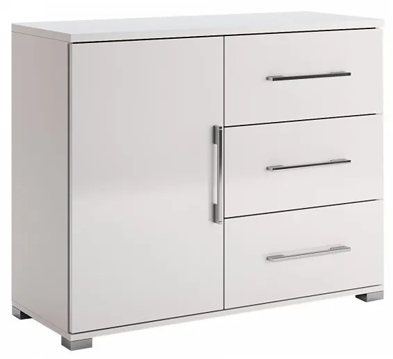 Bianco Comoda 1D 3S White/White High High Gloss
