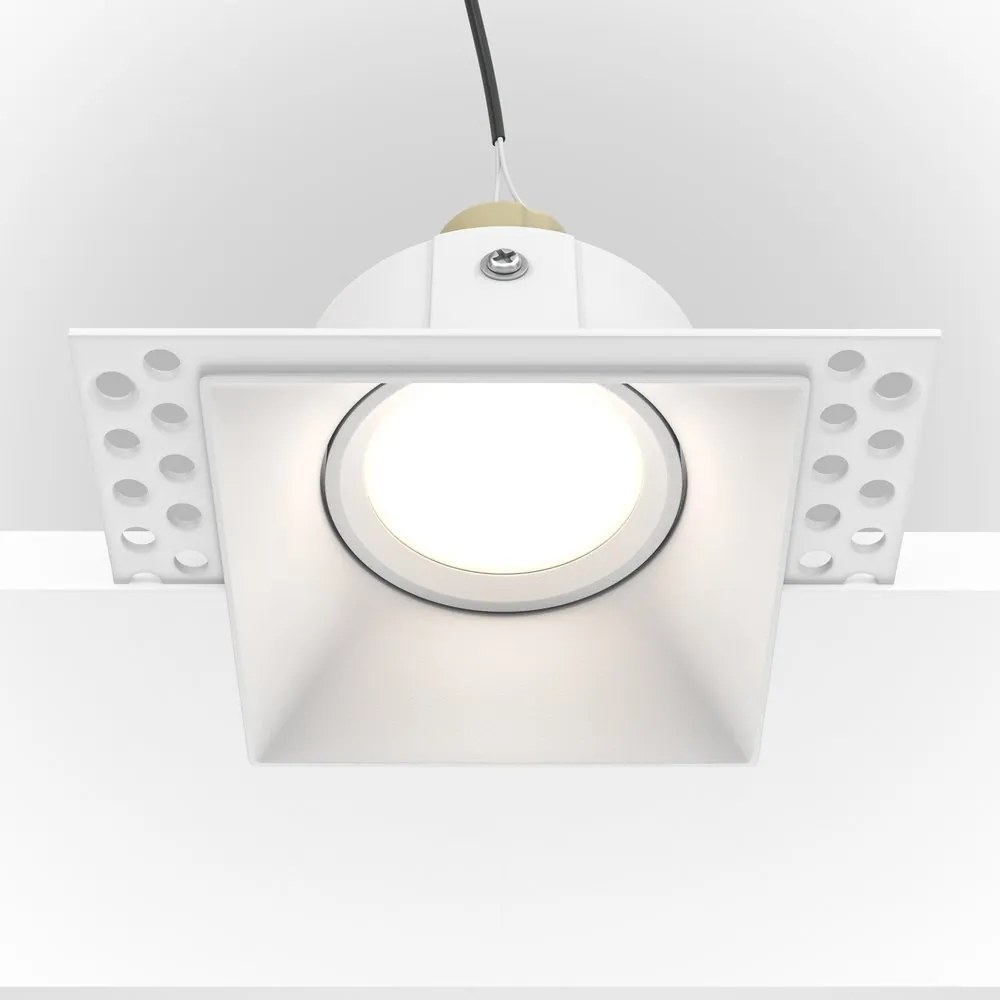 Spot incastrabil design tehnic Dot alb 11,2x11,2cm