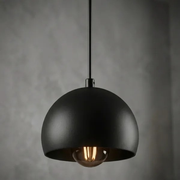 Pendul pe cablu SOOL 1xE27/15W/230V Ø 15 cm, negru