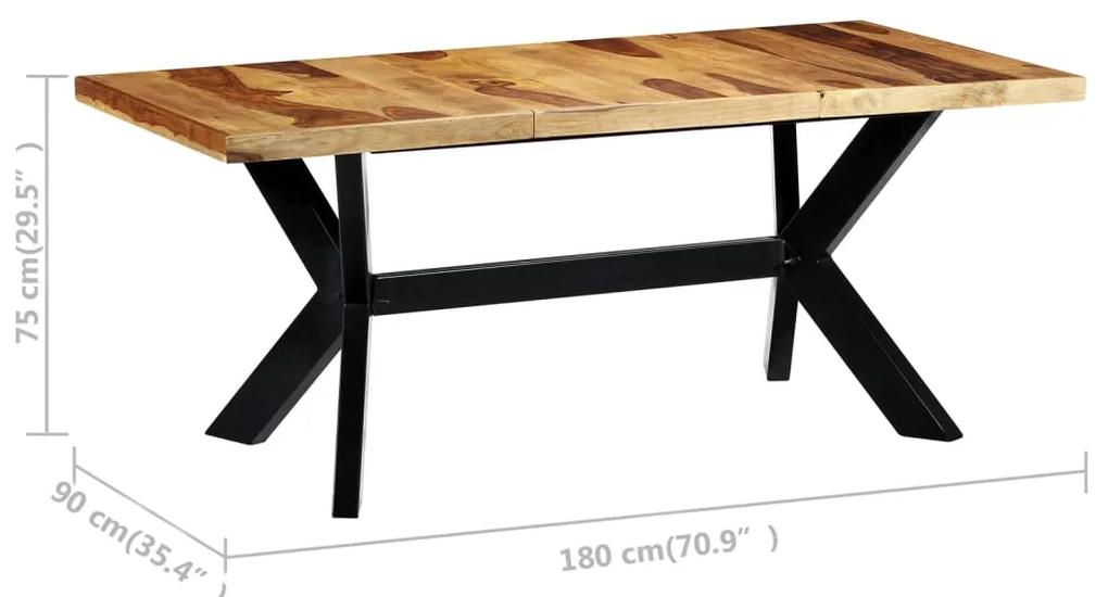 Masa de bucatarie, 180 x 90 x 75 cm, lemn masiv de sheesham 1, Maro, 180 cm