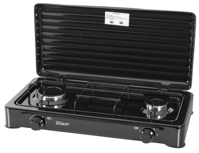 Aragaz 2 ochiuri ZILAN ZLN-0025,culoare negru utilizare numai GPL butelie,