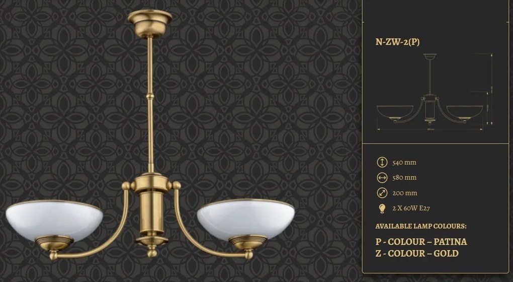 Candelabru 2 brate design clasic realizat manual N
