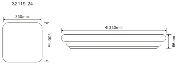Globo 32119-24 - Plafonieră LED exterior DORI 1xLED/24W/230V