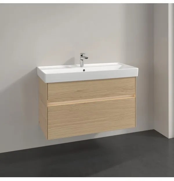 Dulap baza suspendat, Villeroy&Boch Collaro, 95.4x54.6x44.4cm, iluminare ambientala, C011L0